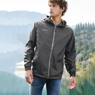 EDDIE BAUER艾迪鲍尔冲锋衣薄款户外防风防水连帽夹克外套男女