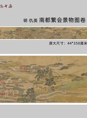 明仇英南都繁会景物图卷人物