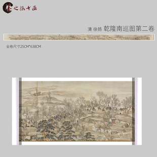 清 徐扬 乾隆南巡图第二卷 古山水风景人物国画 高清 艺术微喷