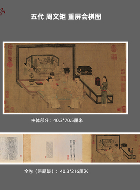 五代周文矩重屏会棋图古代人物