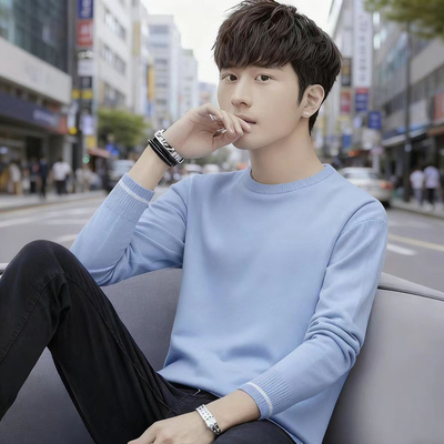 纯棉毛衣男款2025秋冬新款