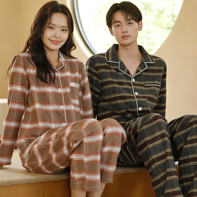 2025新款无印风情侣睡衣套装
