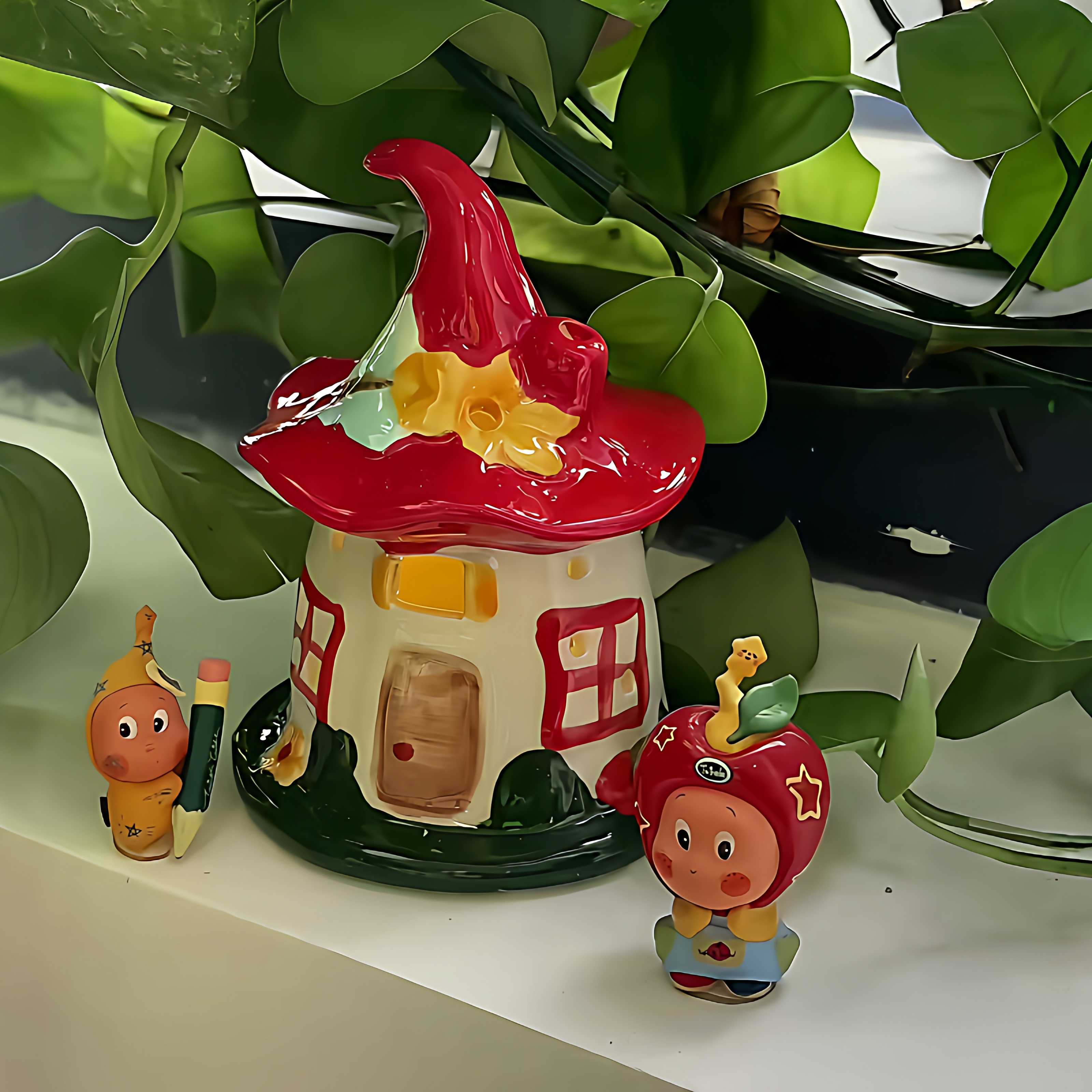 魔法屋小夜灯生日礼物女陶瓷氛围床头灯可爱儿童卧室睡眠灯摆件