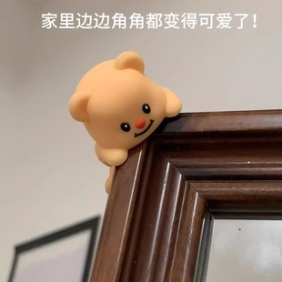 防撞角超小抽油机窗迷你电视机可爱黄油小熊保护套儿童硅胶防磕碰