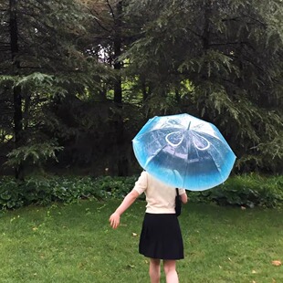 【出片神器】水母雨伞女生加大加厚加固透明长柄伞高颜值拍照道具