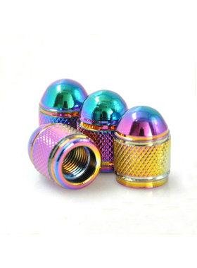 汽车个性改装通用气门嘴帽幻彩铝合金子弹头轮胎气门芯气门盖装饰