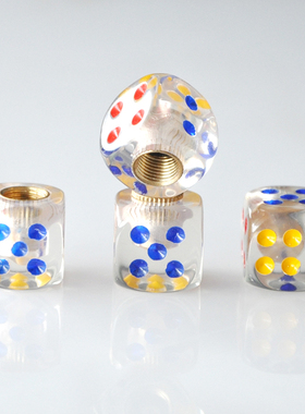 汽车个性轮胎闪点色子骰子气门嘴帽摩托车电动车通用气嘴盖气门芯