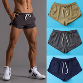 二分裤 速干弹力三分运动裤 男跑步健身田径超短裤 二分瑜伽低腰短裤