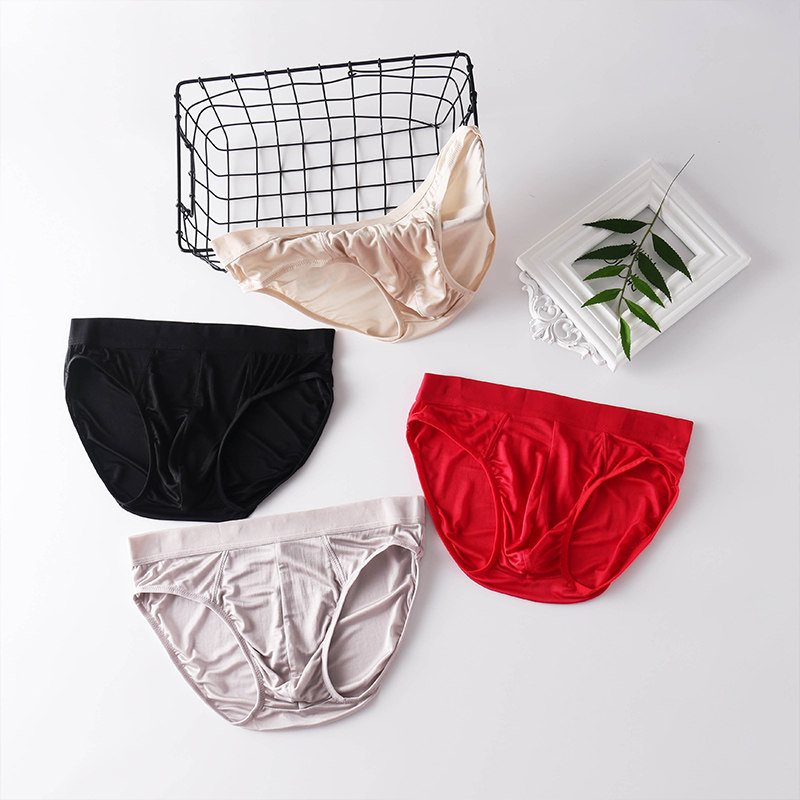 新款薄款真丝中腰男内裤 高档桑蚕丝舒适透气无痕男三角内裤夏季,女士内衣/男士内衣/家居服,男三角内裤,淘宝优惠券,粉丝福利购,淘宝优惠卷