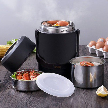 庆展大容量多层真空保温桶不锈钢超长保温提锅学生便当饭盒旅行