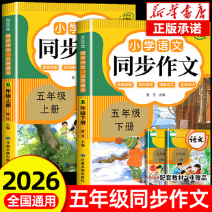 2026通用 五上语文仿写专项训练推荐 五年级同步作文上册 5年级小学生作文书大全部编版 满分优秀作文精选素材下老师 下册人教版