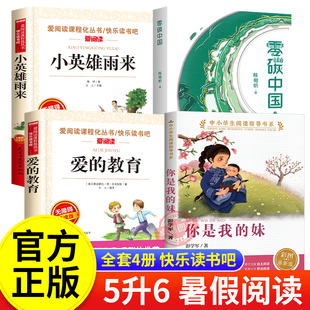 2025暑假四季乐读共读五升六你是我的妹手足深情爱的教育开学天小英雄雨来烽火少年的红色传奇零碳中国少年的绿色使命童年书香