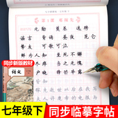 写字练字钢笔描红练习 2026新版 7年级课课练每日一练写字帖 人教版 下 七年级下册语文字帖配套新教材 初一同步练字帖部编版