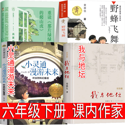 六年级下册必读的课外书野蜂飞舞 我与地坛史铁生正版原著纪念版 小灵通漫游未来 重读那片绿绿的爬山虎 叶永烈黄蓓佳肖复兴著完整
