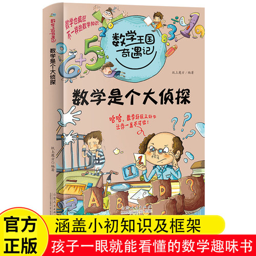 数学王国奇遇记数学是个大侦探二三四五年级课外书必读小学生课外阅读书籍推荐数学启蒙儿童读物9-10-11-12岁图书奇妙的故事书老师