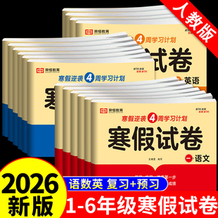 一年级上册二年级寒假试卷测试卷全套人教小学三四六五年级下册同步练习册快乐假期寒假作业人教版衔接黄冈生活作业本期末考试卷子