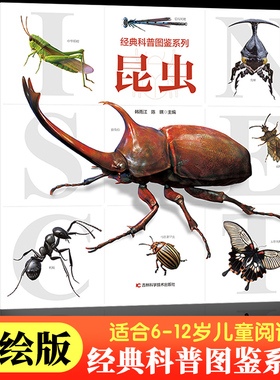【大开本】昆虫百科全书 经典科普图鉴系列 3-6岁幼儿童小中大班昆虫大百科书籍小学生一二三四年级科普大百科恐龙动物宇宙大百科