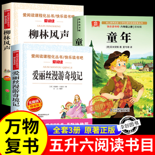 万物复书26暑五升六年级上册必读课外书正版童年高尔基著插画新绘版爱丽丝漫游奇境名译彩图版柳林风声书香鲁韵八桂悦读复苏共读