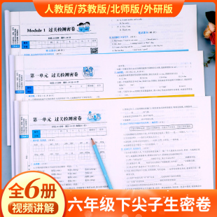 北师大版 六年级下册试卷测试卷全套语数英同步练习册语文数学英语教材同步训练六年级下册单元 苏教版 测试卷尖子生密卷人教版 外研版