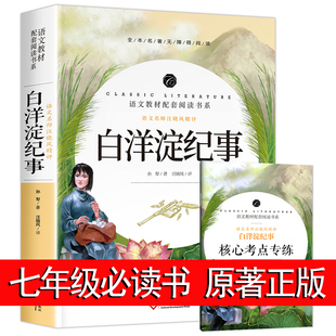 文学名著荷花淀 白洋淀纪事孙犁原著完整版 统编语文教材配套阅读经典 七年级上册课外阅读书籍老师推荐 青少年初中生爱国书籍畅销书