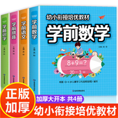 幼小衔接教材全套4册一日一练学前班幼升小一年级拼音语文数学思维训练 练习册题入学准备拼读幼儿园识字书幼儿认字中大班儿童书籍