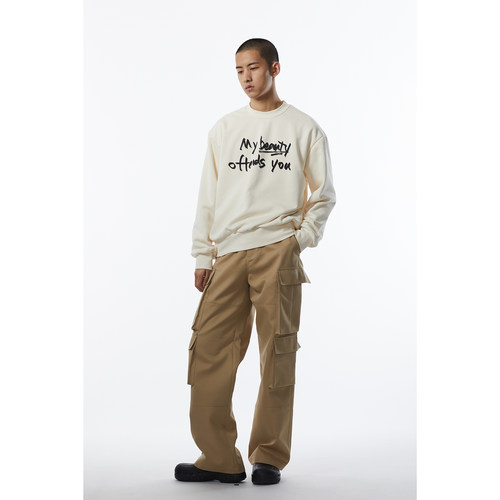 印花卫衣宽松版型MUZEDU圆领