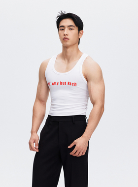 MUZEDUSTUDIO标语BI*chy but Rich紧身背心
