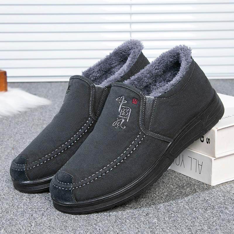 冬季新款老北京布鞋男棉鞋加绒保暖中老年棉靴软底防滑男士休闲鞋,流行男鞋,棉鞋,淘宝优惠券,粉丝福利购,淘宝优惠卷