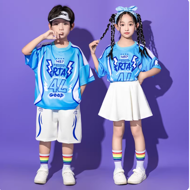 六一儿童节街舞表演服hiphop舞台套装小学生运动会啦啦队演出服装