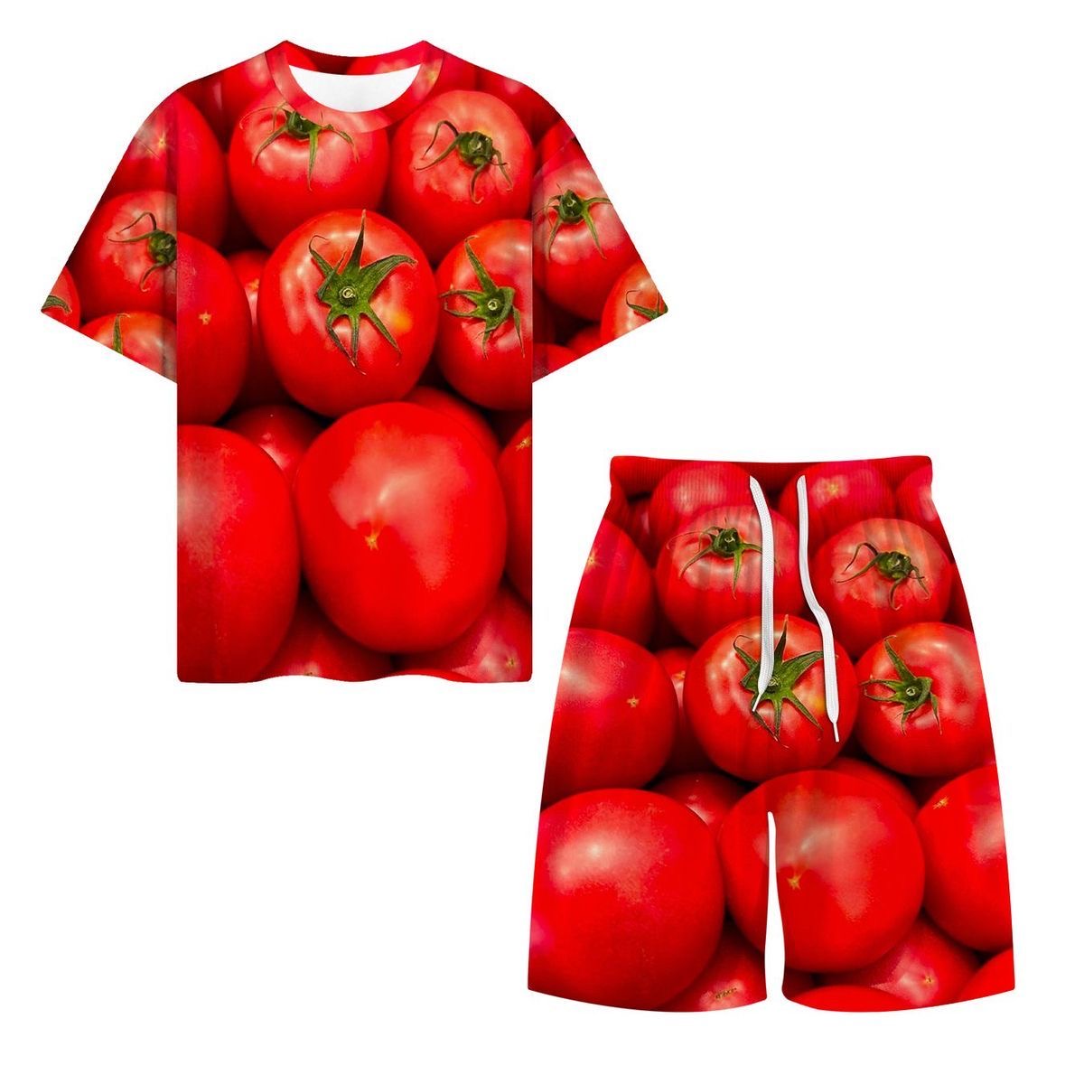 辣椒玉米花菜搞怪3D印花套装直播