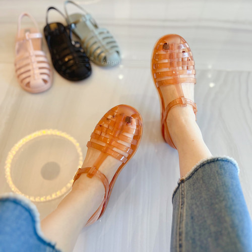 zaxy包头镂空罗马凉鞋防水果冻鞋