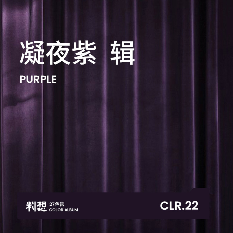 辑/22 凝夜紫 轻奢丝绒窗帘深紫色2023年新款客厅卧室全遮光绒布