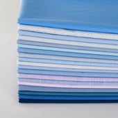 新款 包邮 秋纯棉衬衫 布料天蓝细斜纹仿丝棉奶蓝色全棉连衣裙布面料