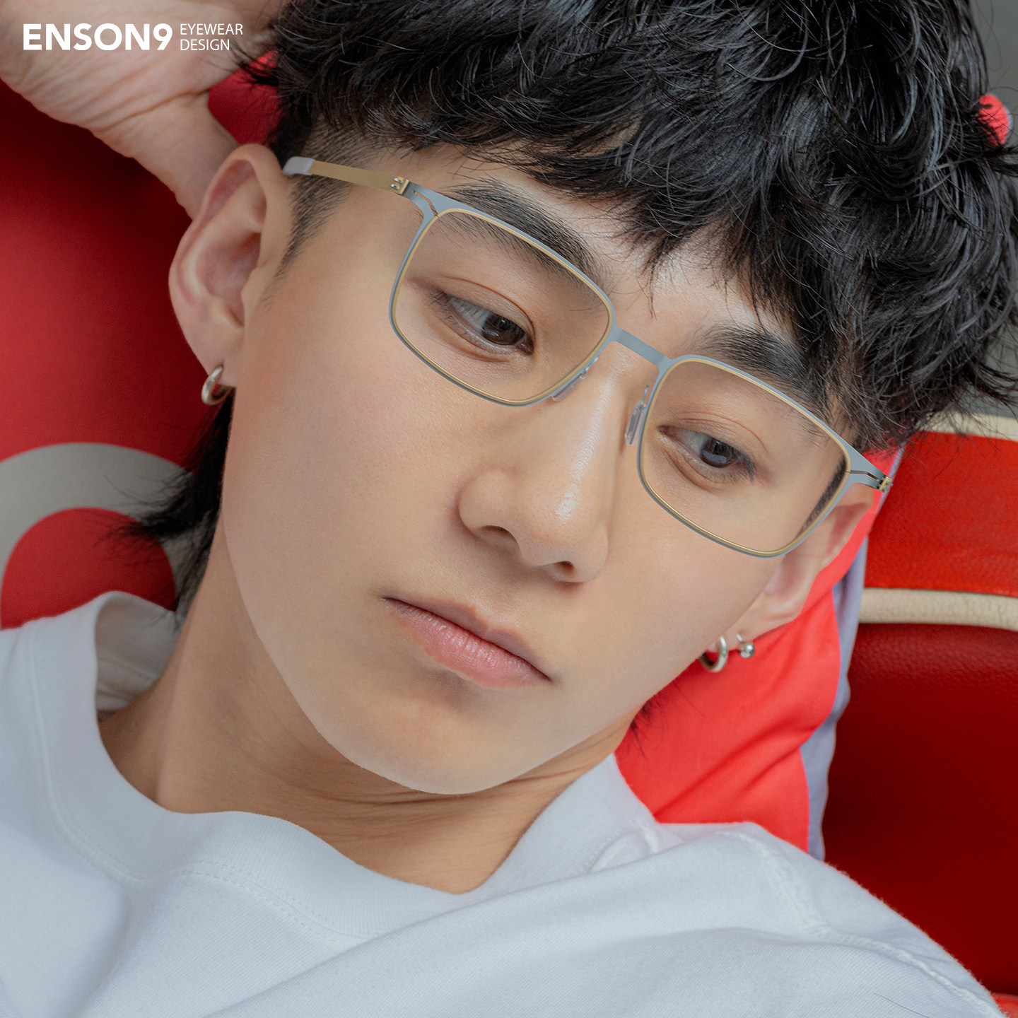 enson9超轻薄纯钛方框眼镜潮男女 老钱风柔韧拼色配近视平光镜架,ZIPPO/瑞士军刀/眼镜,眼镜架,淘宝优惠券,粉丝福利购,淘宝优惠卷