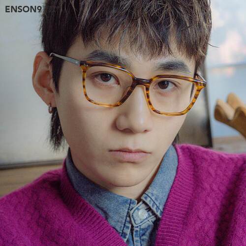 enson9日系复古板材方框眼镜架
