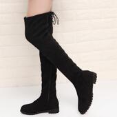 boots过膝长靴女 size plus boots flat long women ladies