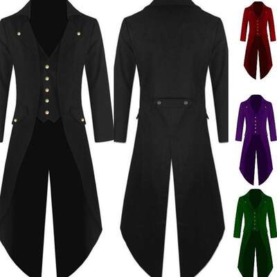 Solid color fashion steampunk tuxedo male dress燕尾服男礼服