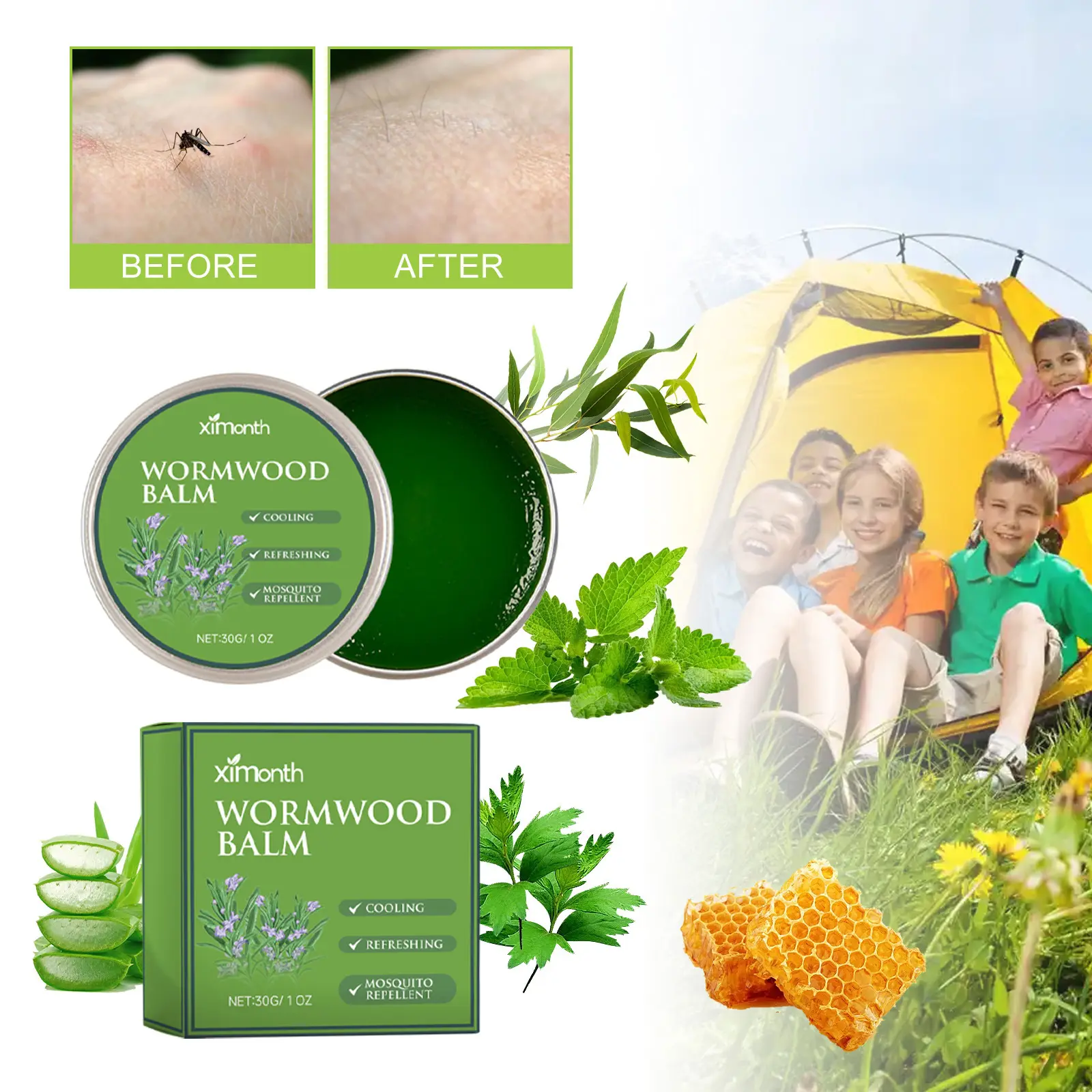 Wormwood Mosquito Repellent & Itch Relief OintmentSkin Anti-