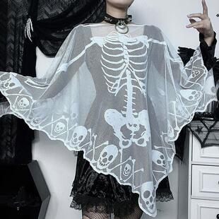 lace cape top 骷髅蕾丝披肩披风斗篷上衣 Skeleton for women时尚