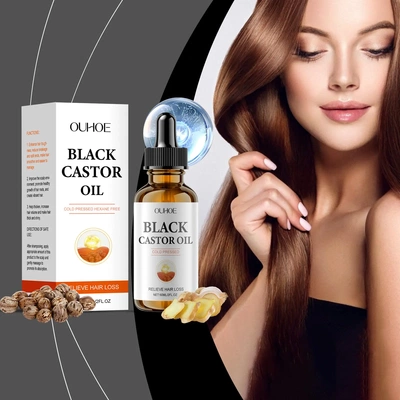 Black Castor Hair Treatment Oil nourishes the scalp and smoo