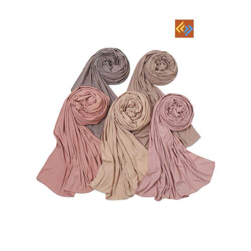 长款透气棉质女单色围巾 VS288 women monochrome ribbed scarf