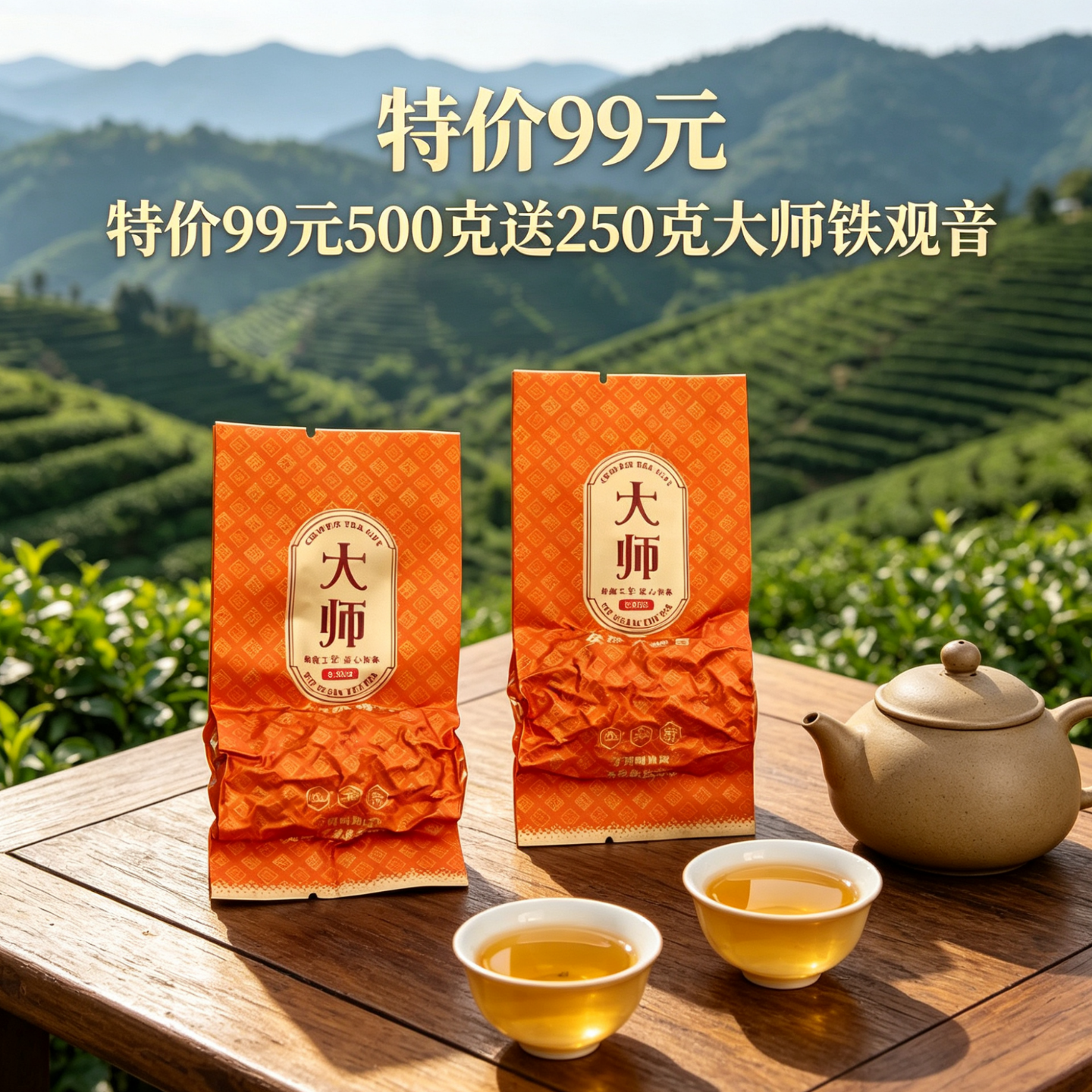 99元大师安溪铁观音500g送新茶