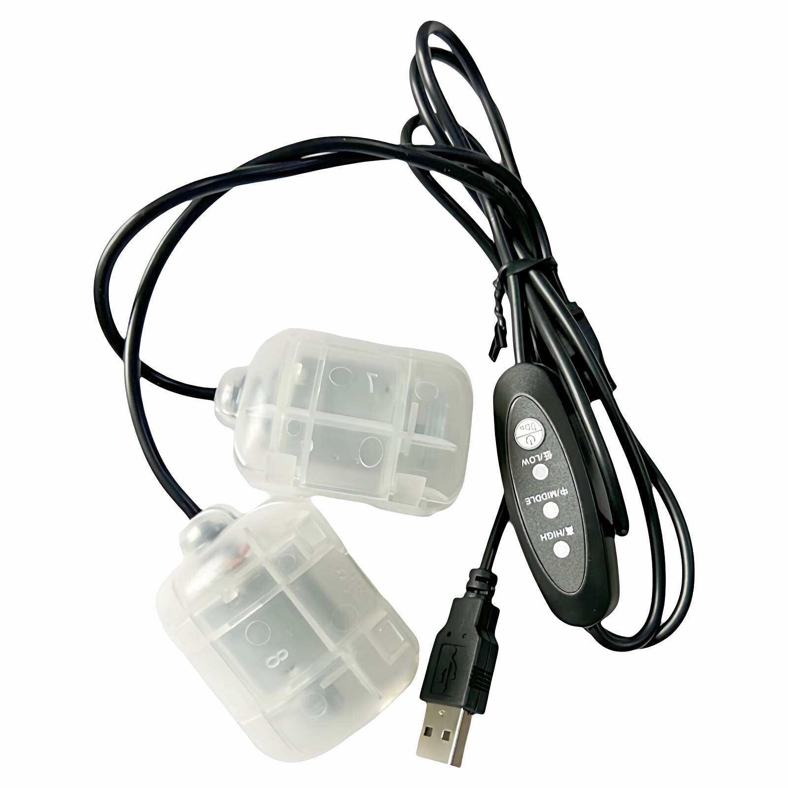 厂家新品 USB三档调速振动马达 一拖二 按摩枕腰靠座垫震动器配件