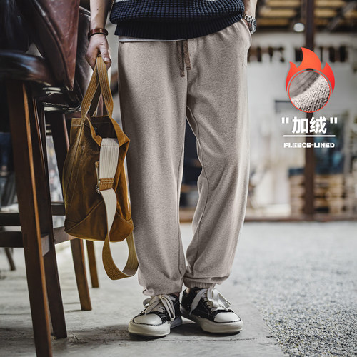 马登工装美式休闲花灰色卫裤