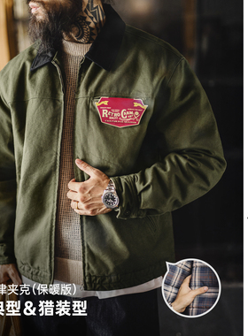 马登工装美式复古底特律棉服星际穿越猎装J001翻领夹克外套男秋冬