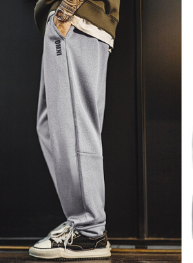 马登工装美式休闲Easypants灰色卫裤空气层直筒束脚运动裤子男春