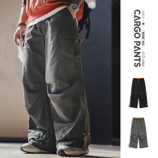 男款 马登工装 宽松山系机能阔腿大口袋直筒休闲裤 M65伞兵裤 春 美式