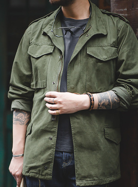 马登工装 美式复古M65野战军绿色猎装夹克硬汉军事风衣外套男春