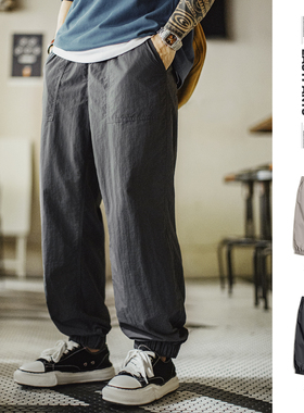 马登工装美式休闲防泼水Easypants薄款通勤束脚裤日系长裤子男春