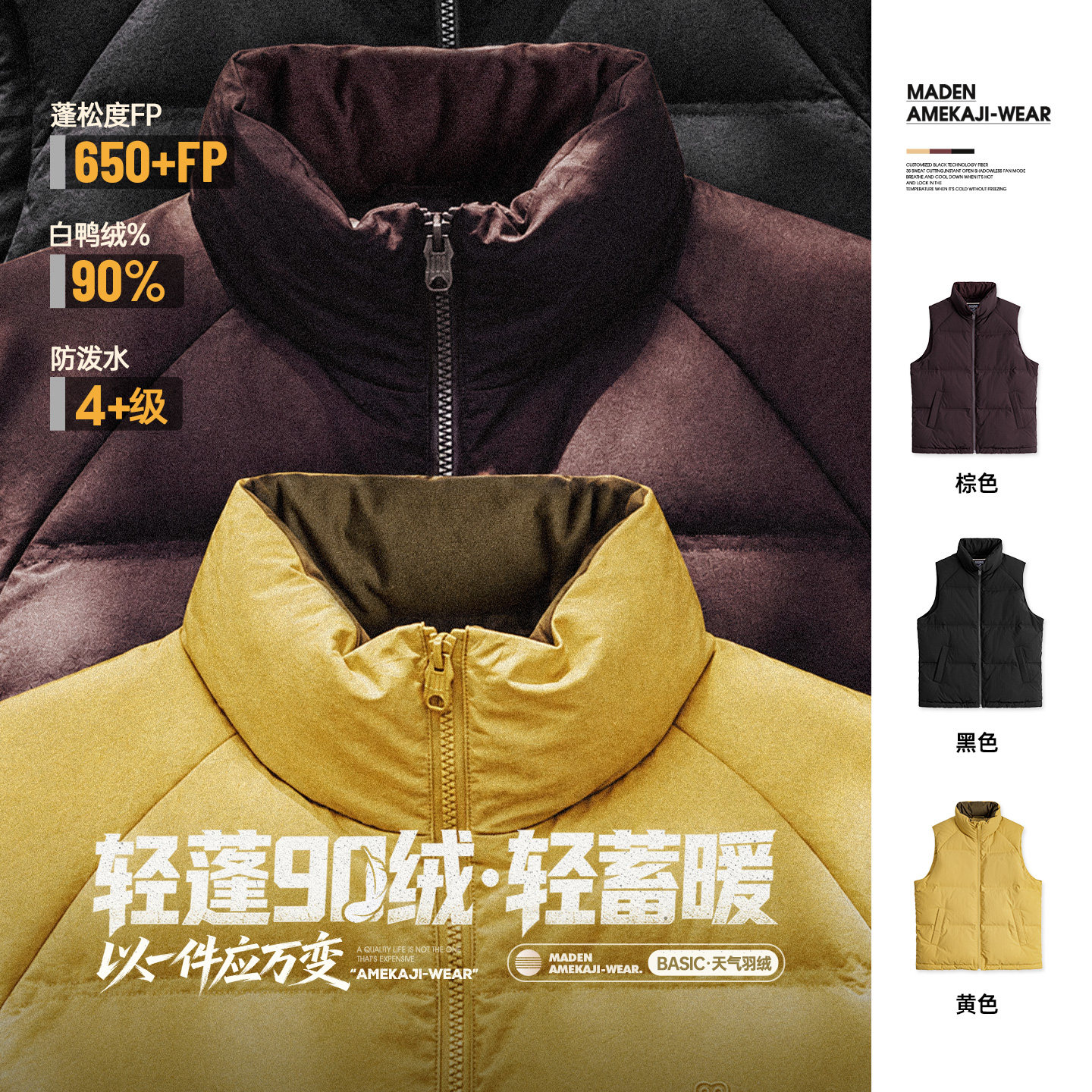 【马登羽绒马甲】马登工装羽绒服图片